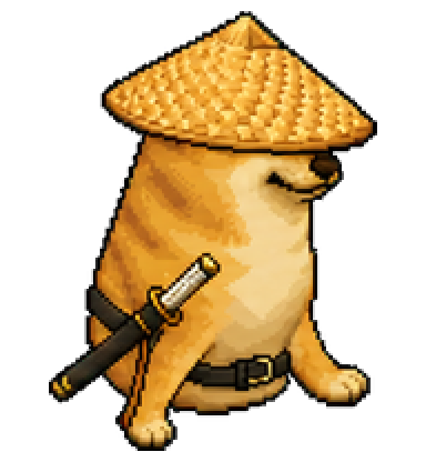 Katana Cheems Running Right