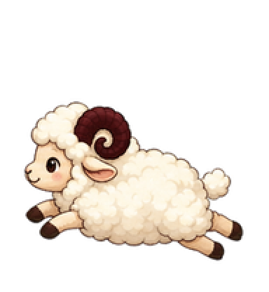Little Sheep Running Left